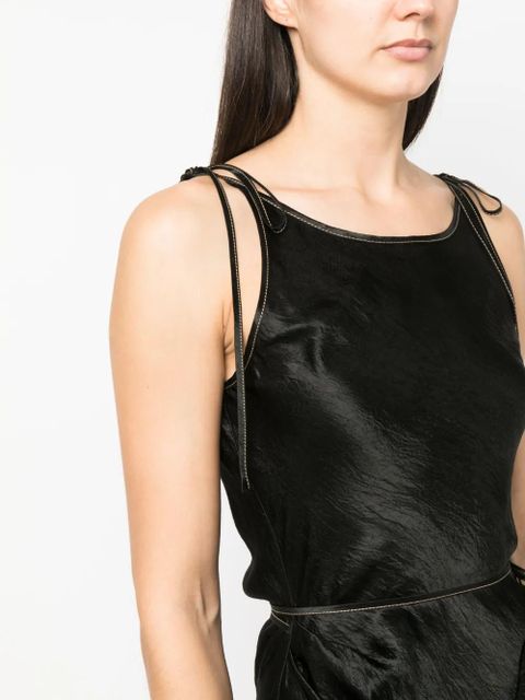 Acne Studios sleeveless satin dress - Black