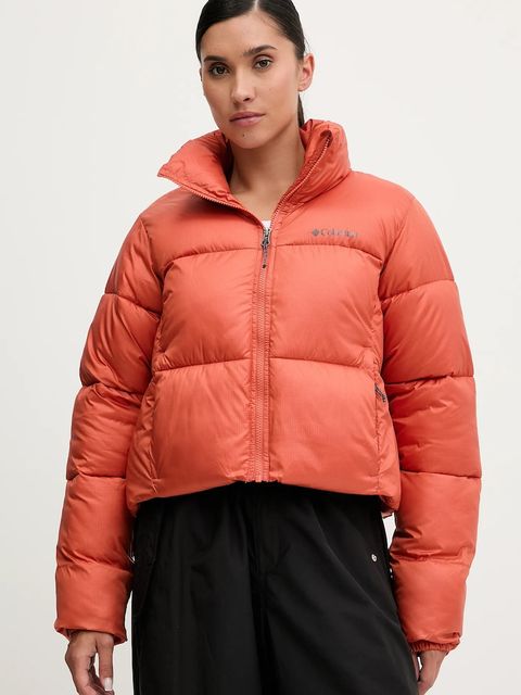 Columbia kurtka Puffect Colorblock kolor pomarańczowy zimowa 2088501 - zdjęcie produktu nr 1