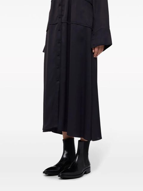 Jil Sander band-collar midi shirtdress - Blue