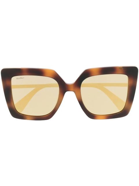 Max Mara Eyewear oversize-frame sunglasses - Brown - zdjęcie produktu nr 1