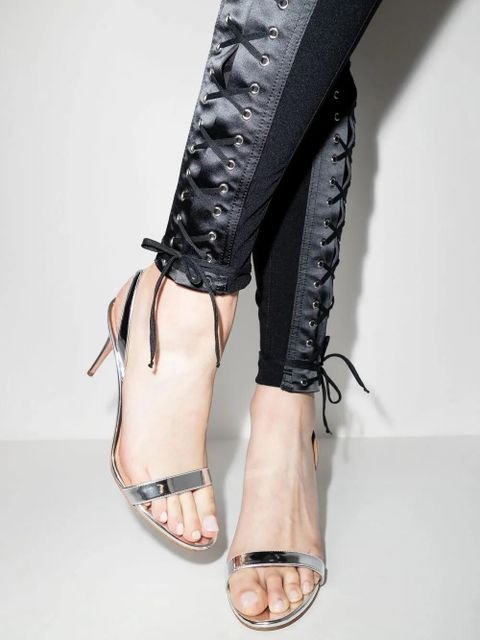 Aquazzura So Nude metallic slingback sandals - Silver - zdjęcie produktu nr 2