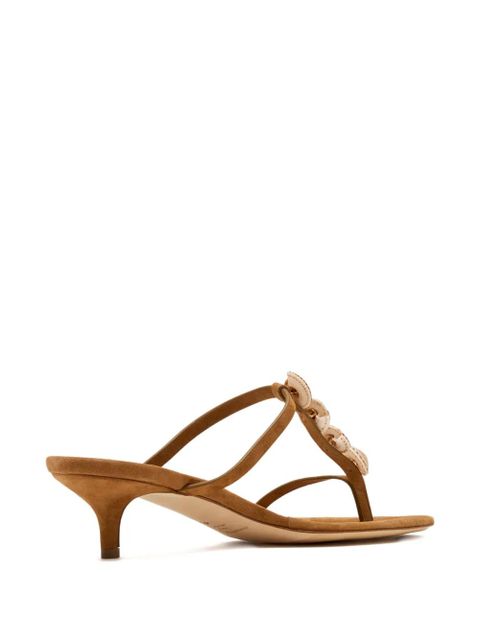 Christopher Esber shell-embellished kitten-heel sandals - Brown - zdjęcie produktu nr 2