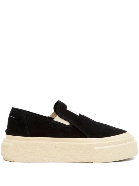 MM6 Maison Margiela numbers-motif slip-on sneakers - Black - zdjęcie produktu nr 1