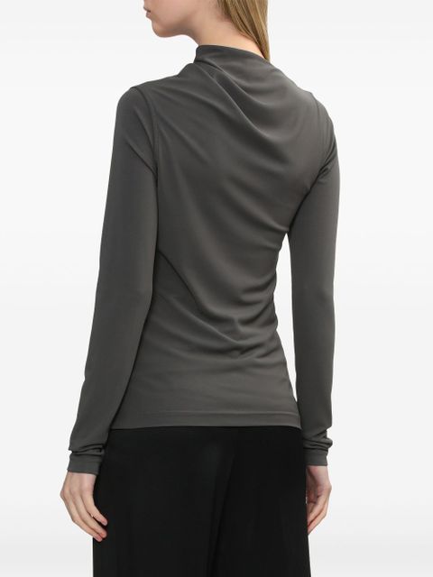 TOTEME draped jersey top - Grey