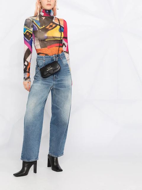 MM6 Maison Margiela high rise tapered jeans - Blue - zdjęcie produktu nr 2