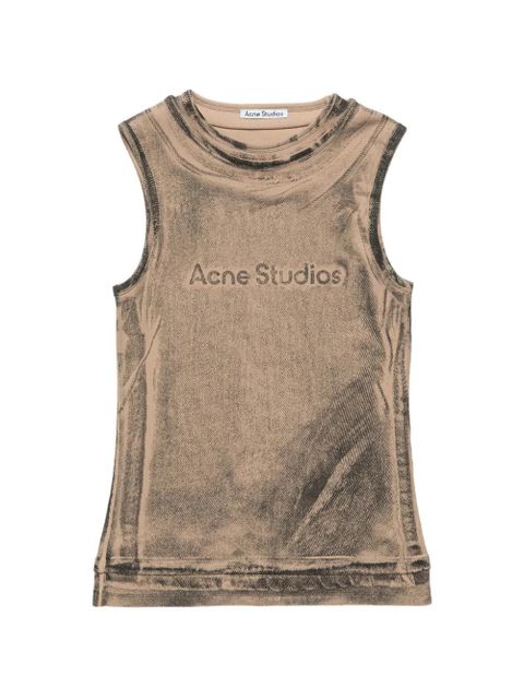 Acne Studios logo-print sleeveless top - Neutrals - zdjęcie produktu nr 1