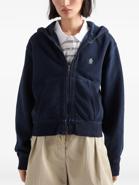 Prada cotton hoodie jacket - Blue