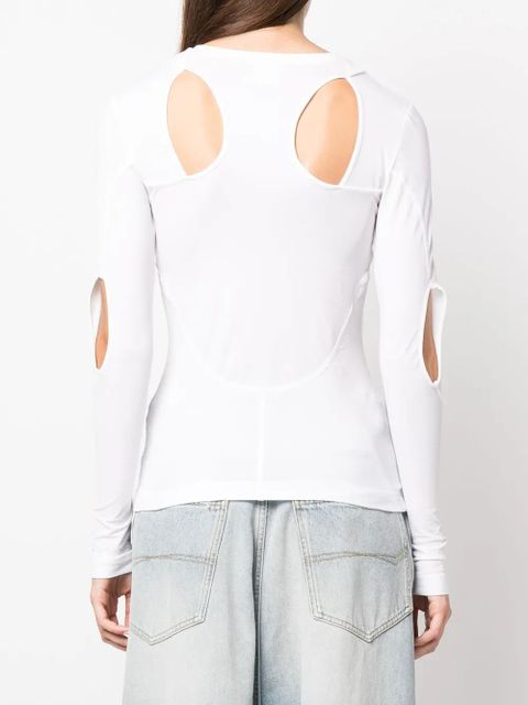 Givenchy cut-out crew-neck T-shirt - White