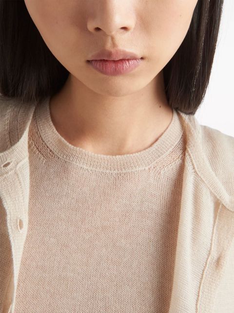 Prada layered cashmere jumper - Neutrals