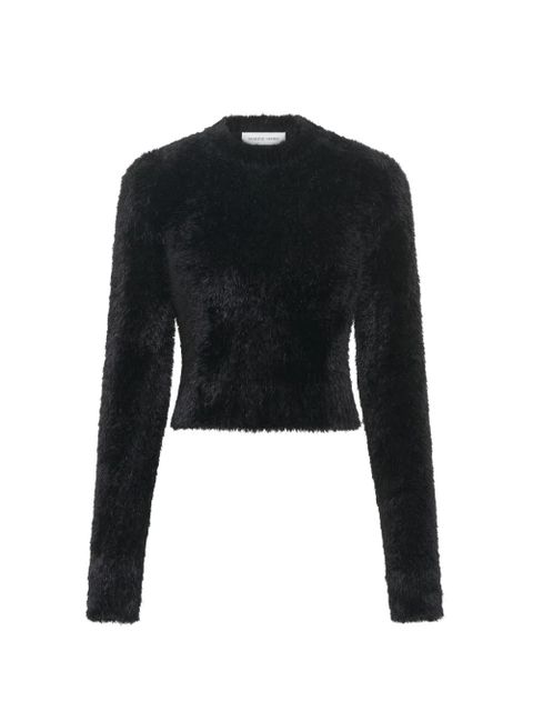Marine Serre fluffy-knit crew-neck sweater - Black - zdjęcie produktu nr 2