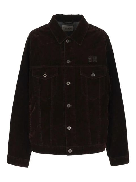 Miu Miu logo jacket - Brown - zdjęcie produktu nr 1