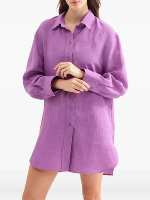 ERES Mignonette button-down linen shirt - Purple