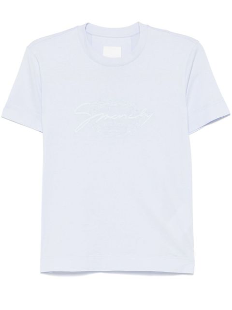 Givenchy embroidered-logo T-shirt - Blue - zdjęcie produktu nr 1