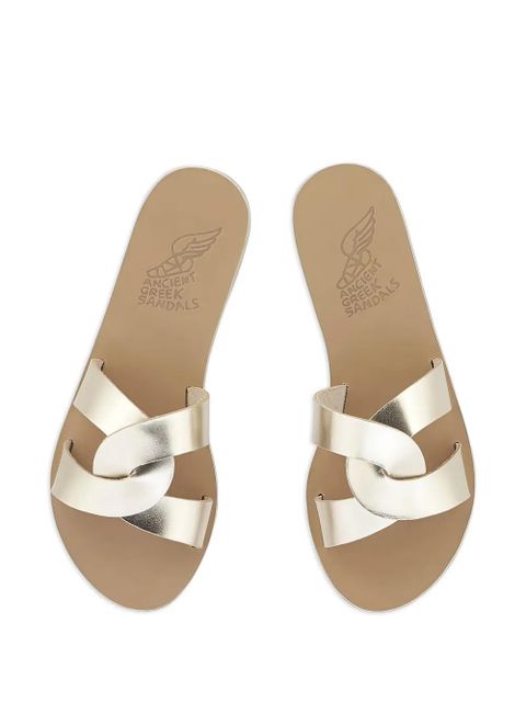 Ancient Greek Sandals Desmos crossover leather sandals - Gold