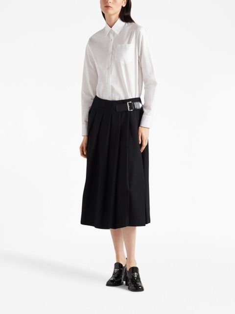 Prada jacquard poplin shirt - White