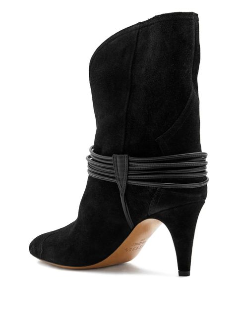 MARANT ÉTOILE 75mm Dytho metallic-detail suede boots - Black - zdjęcie produktu nr 2