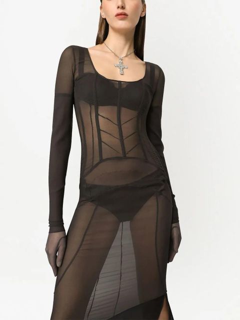 Dolce & Gabbana KIM DOLCE&GABBANA georgette maxi dress - Black