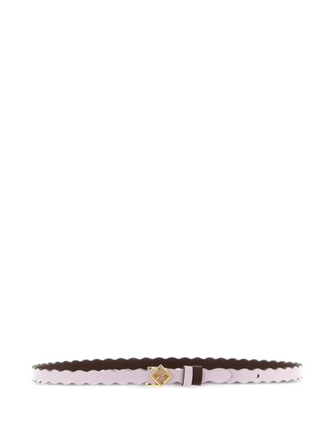 FENDI FF Diamonds reversible leather belt - Brown