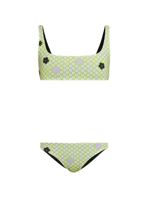 MM6 Maison Margiela floral-print bikini - Green - zdjęcie produktu nr 1