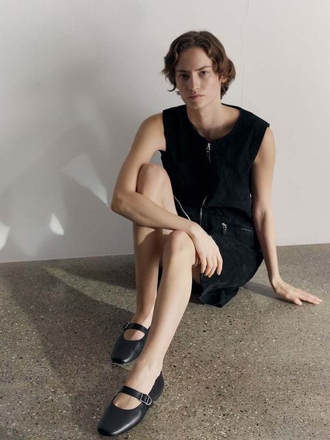 Vagabond Shoemakers baleriny skórzane JOLIN kolor czarny 5608.001.20