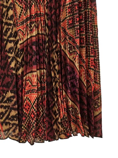 Ba&Sh OLGIA geometric-print pleated skirt - Red - zdjęcie produktu nr 2