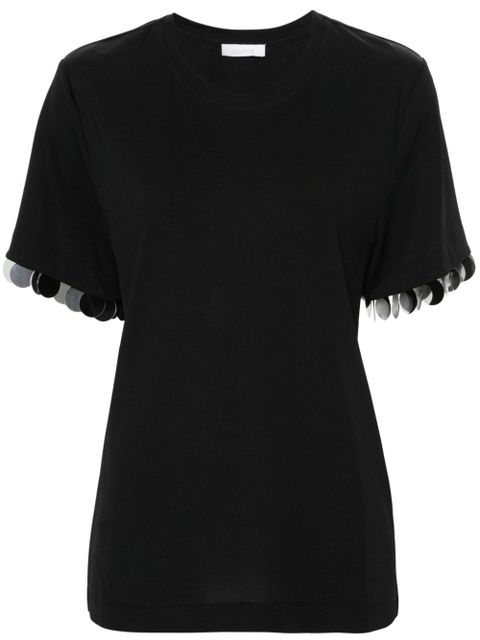 Rabanne sequin-detail T-shirt - Black - zdjęcie produktu nr 1