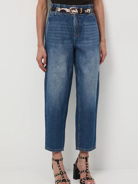 Medicine jeansy bawełniane damskie kolor niebieski - zdjęcie produktu nr 1