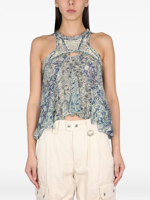 ISABEL MARANT embellished floral top - Blue - zdjęcie produktu nr 1