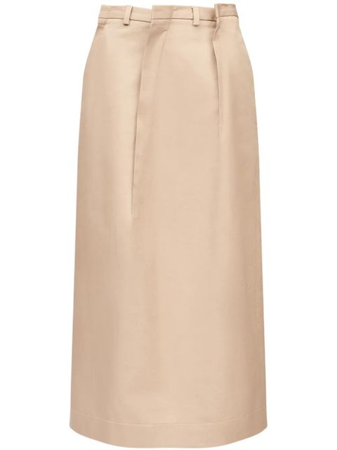 MM6 Maison Margiela pleat-detailing midi skirt - Neutrals - zdjęcie produktu nr 1