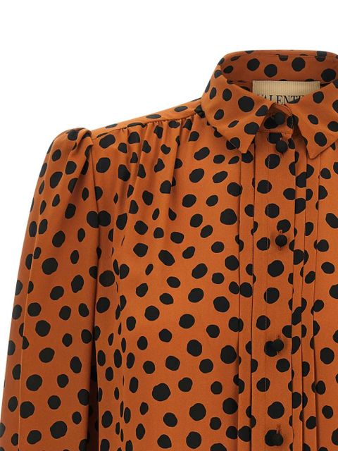 Valentino Garavani polka-dot-print shirt - Brown