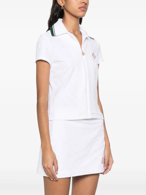 Casablanca ribbed-collar shirt - White