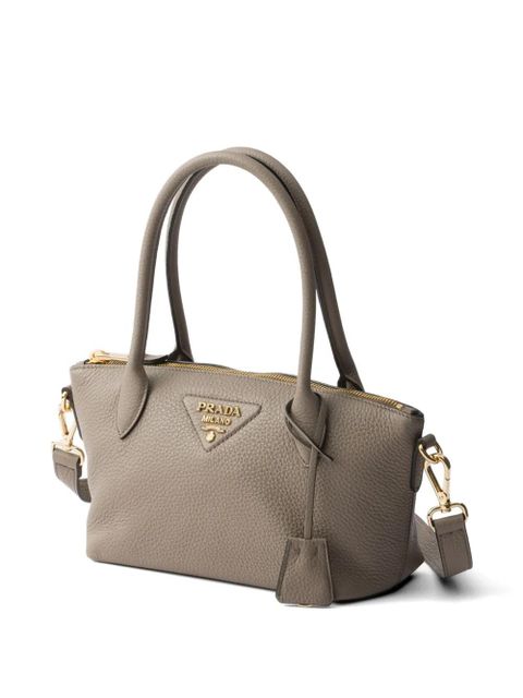 Prada leather mini handbag - Grey