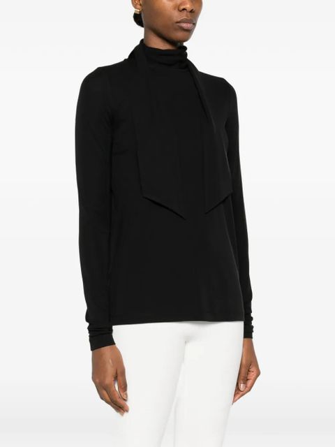 TOTEME high-neck jersey top - Black