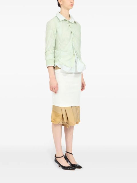 Maison Margiela double-layer cotton shirt - Green - zdjęcie produktu nr 2