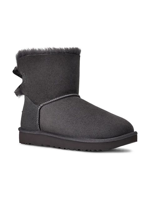 UGG śniegowce Mini Bailey Bow II kolor szary 1016501.OBS