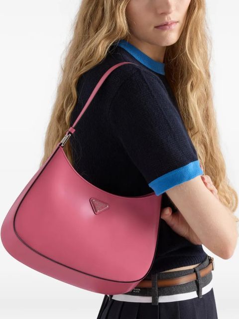 Prada Cleo brushed leather shoulder bag - Pink