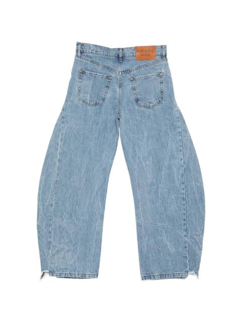 A.W.A.K.E. Mode acid wash frayed jeans - Blue - zdjęcie produktu nr 2