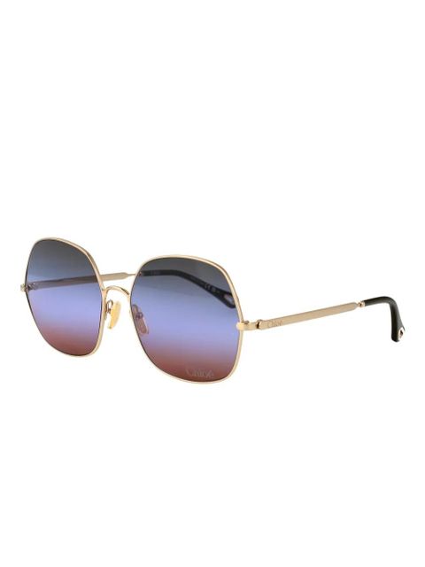 Chloé Eyewear octagonal frame sunglasses - Gold - zdjęcie produktu nr 2