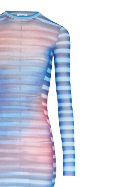 Jean Paul Gaultier long-sleeve mesh dress - Blue - zdjęcie produktu nr 2