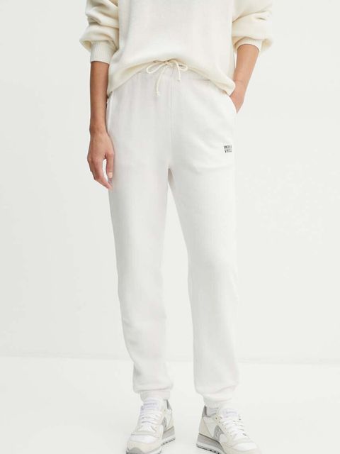 American Vintage spodnie dresowe kolor biały z nadrukiem IZU05BH24 - zdjęcie produktu nr 1
