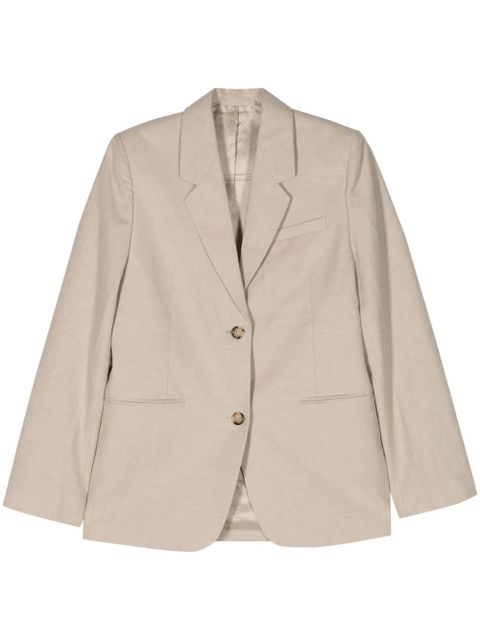 TOTEME single-breasted linen-blend blazer - Neutrals
