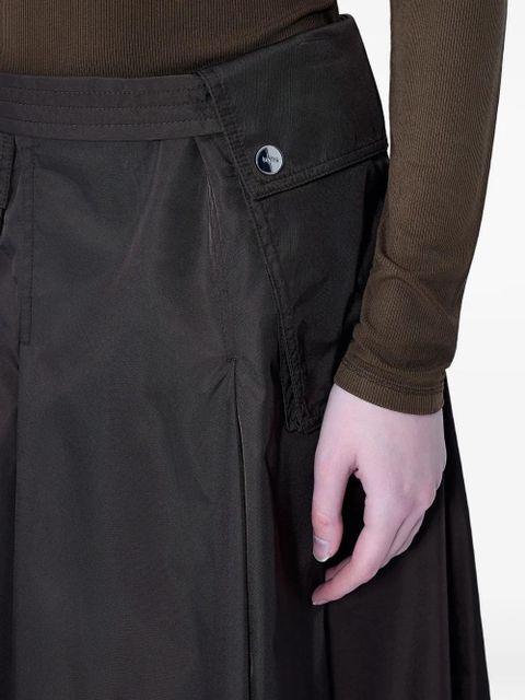 GANNI Duchesse midi skirt - Brown