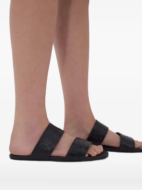 LouLou de Saison Jako textured strap flat sandals - Black