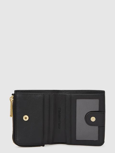 Karl Lagerfeld portfel skórzany K/KUILT damski kolor czarny A4W32039 - zdjęcie produktu nr 2