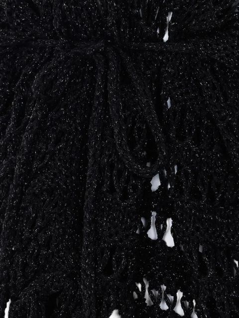 TWINSET lurex mesh fringe dress - Black