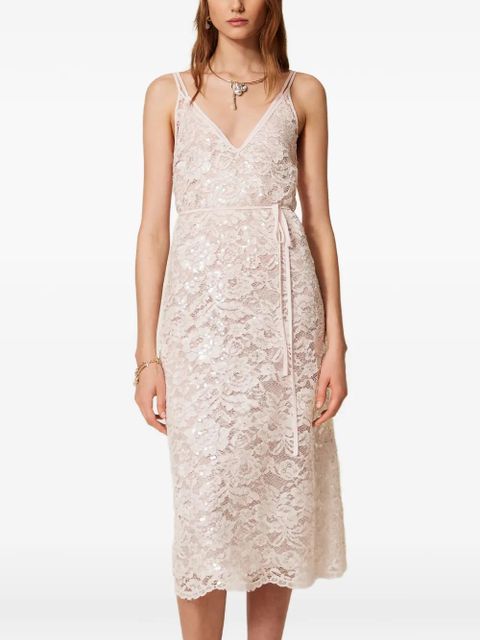 TWINSET sequin-embellished midi dress - Pink
