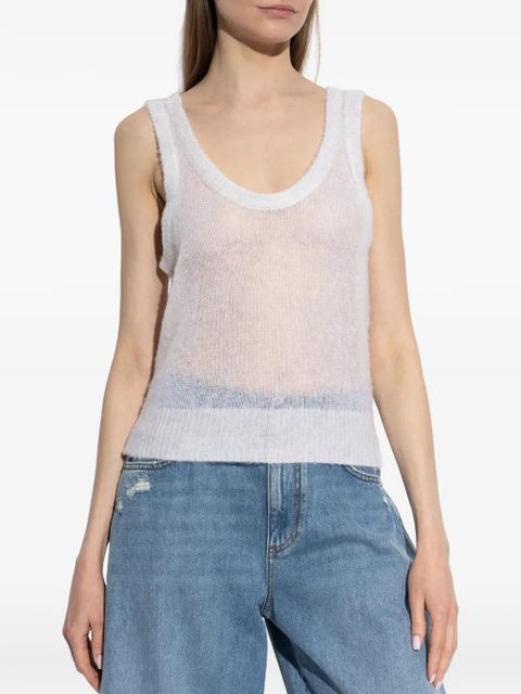 American Vintage scoop-neck top - White