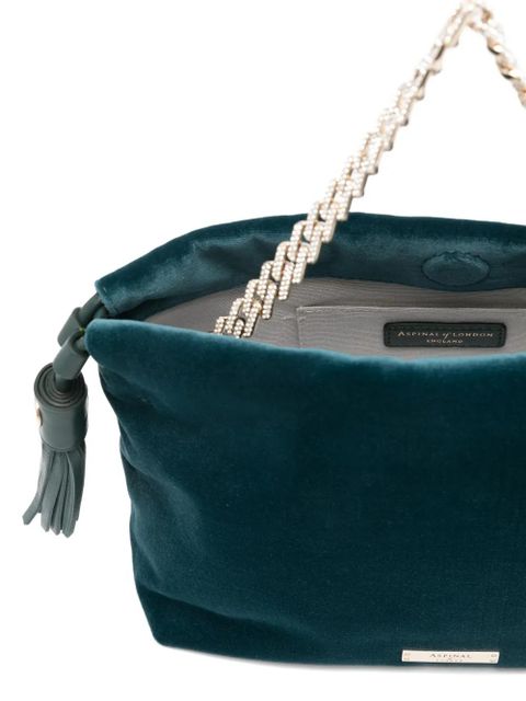 Aspinal Of London Amelia velvet tote bag - Blue