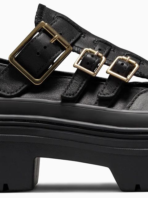 Converse półbuty skórzane Chuck Taylor All Star Lugged Heel MJ damskie kolor czarny na platformie A10616C - zdjęcie produktu nr 2