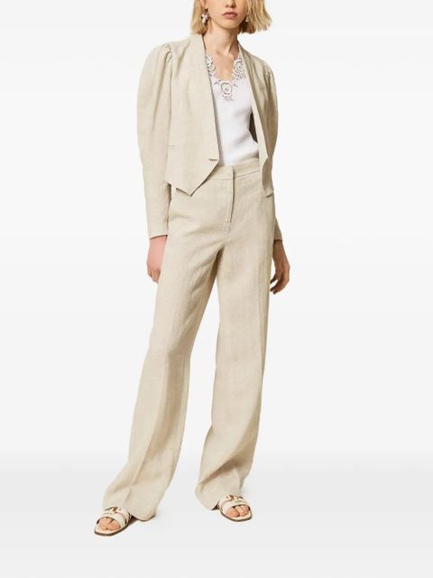 TWINSET linen tailored trousers - Neutrals - zdjęcie produktu nr 2